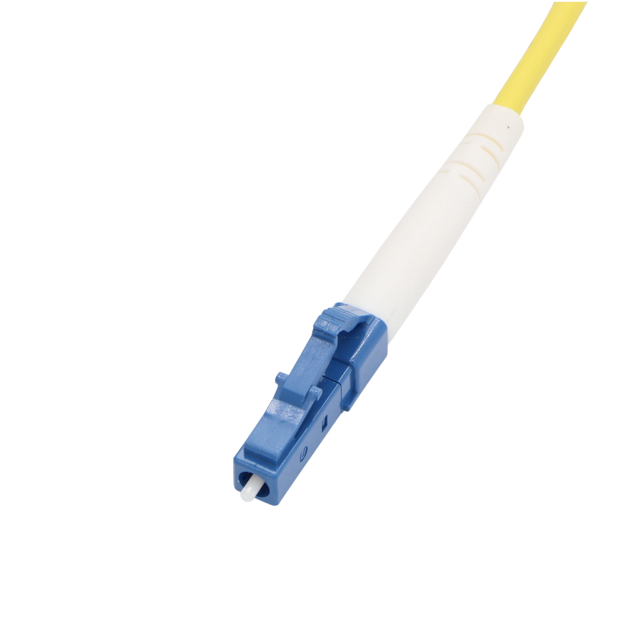 Fiber Optic Patch Cable, LC-UPC to SC-APC, Simplex, OS2 Singlemode, OFNR LSZH, Yellow