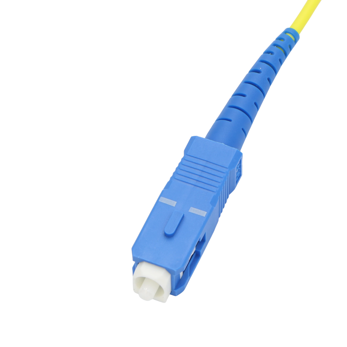 Fiber Optic Patch Cable, SC-UPC to ST-UPC, Simplex, OS2 Singlemode, OFNR LSZH, Yellow