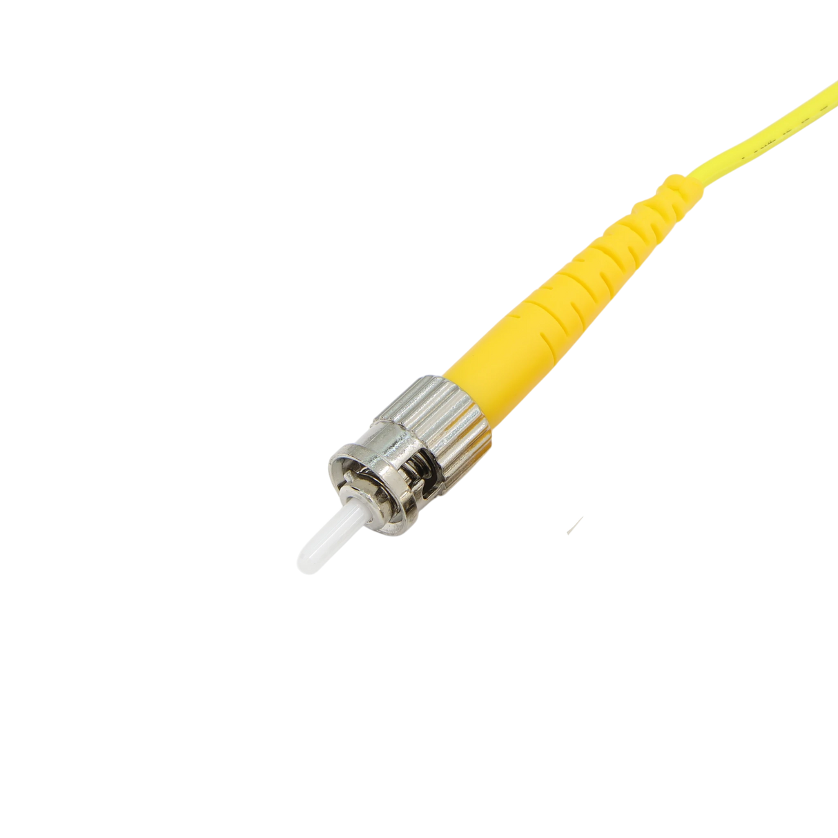 Fiber Optic Patch Cable, SC-UPC to ST-UPC, Simplex, OS2 Singlemode, OFNR LSZH, Yellow