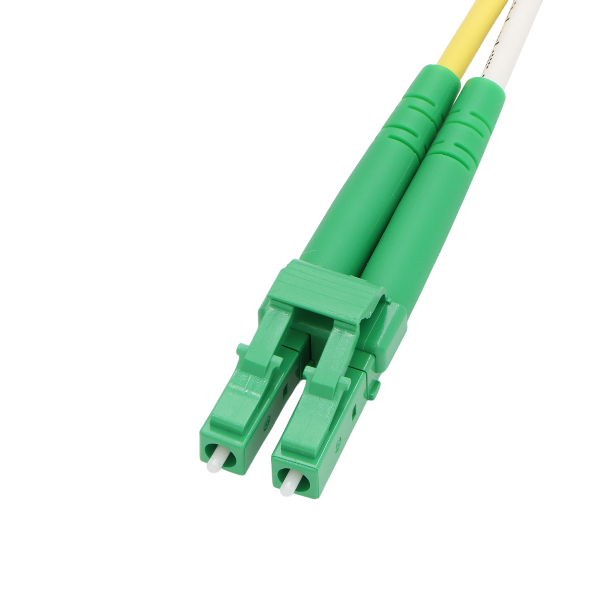 Fiber Optic Patch Cable, LC-APC to SC-APC, Duplex, OS2 Singlemode, OFNR LSZH, Yellow