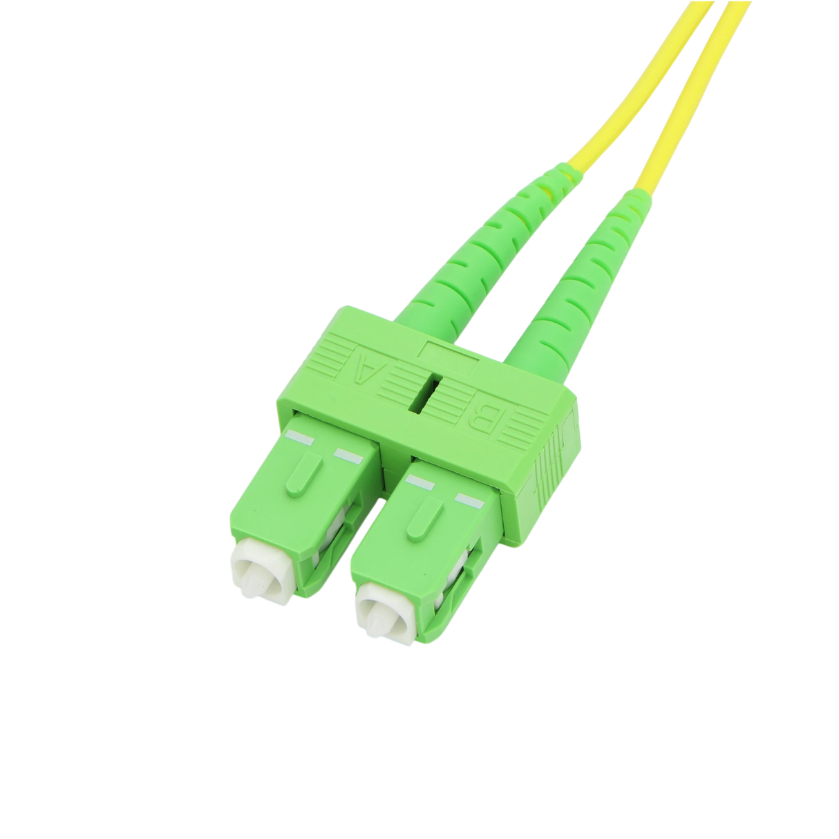Fiber Optic Patch Cable, SC-UPC to SC-APC, Duplex, OS2 Singlemode, OFNR LSZH, Yellow