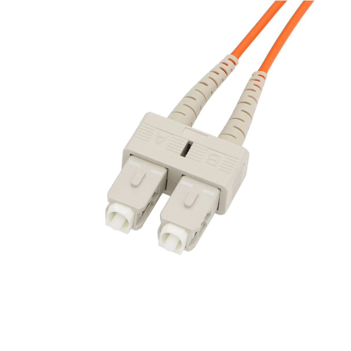 Fiber Optic Patch Cable, SC-UPC to SC-UPC, Duplex, OM2 Multimode, OFNR LSZH, Orange