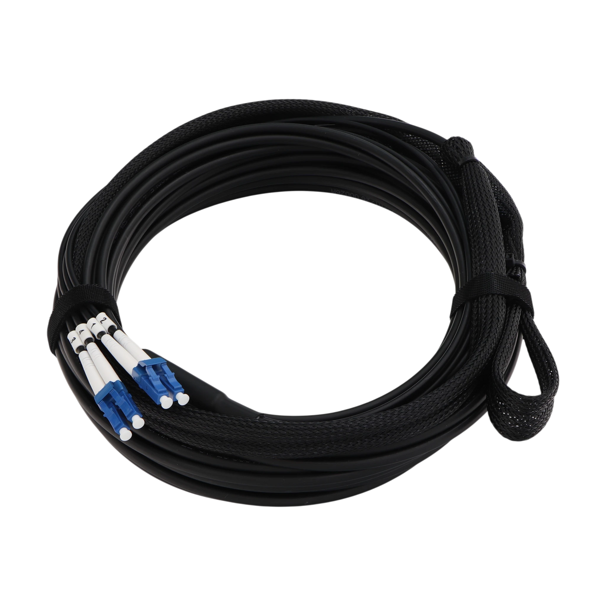 Pre-Terminated Fiber Optic Cable, LC UPC 2 Duplex to LC UPC 2 Duplex