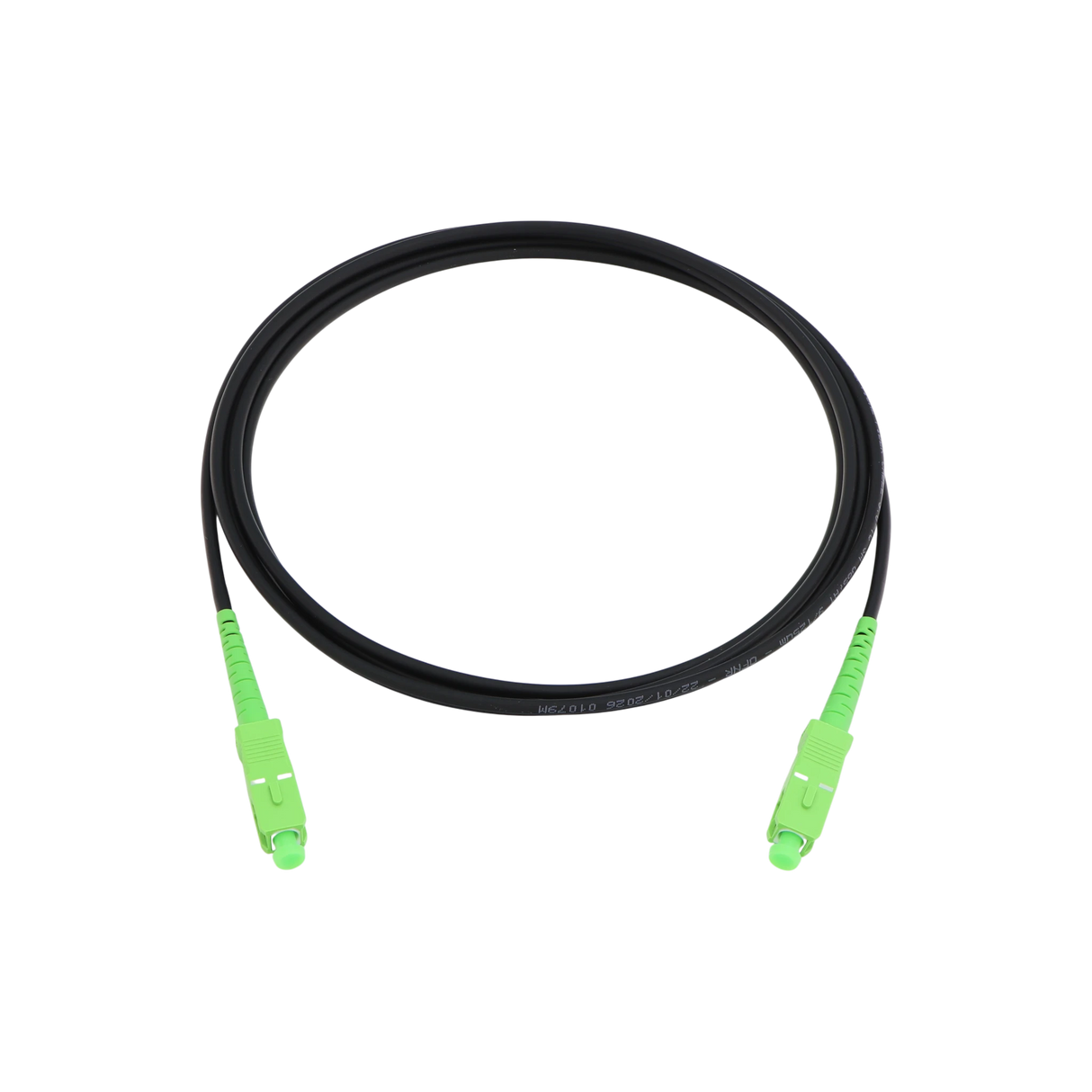 Armored Fiber Optic Patch Cable, SC APC Simplex to SC APC Simplex