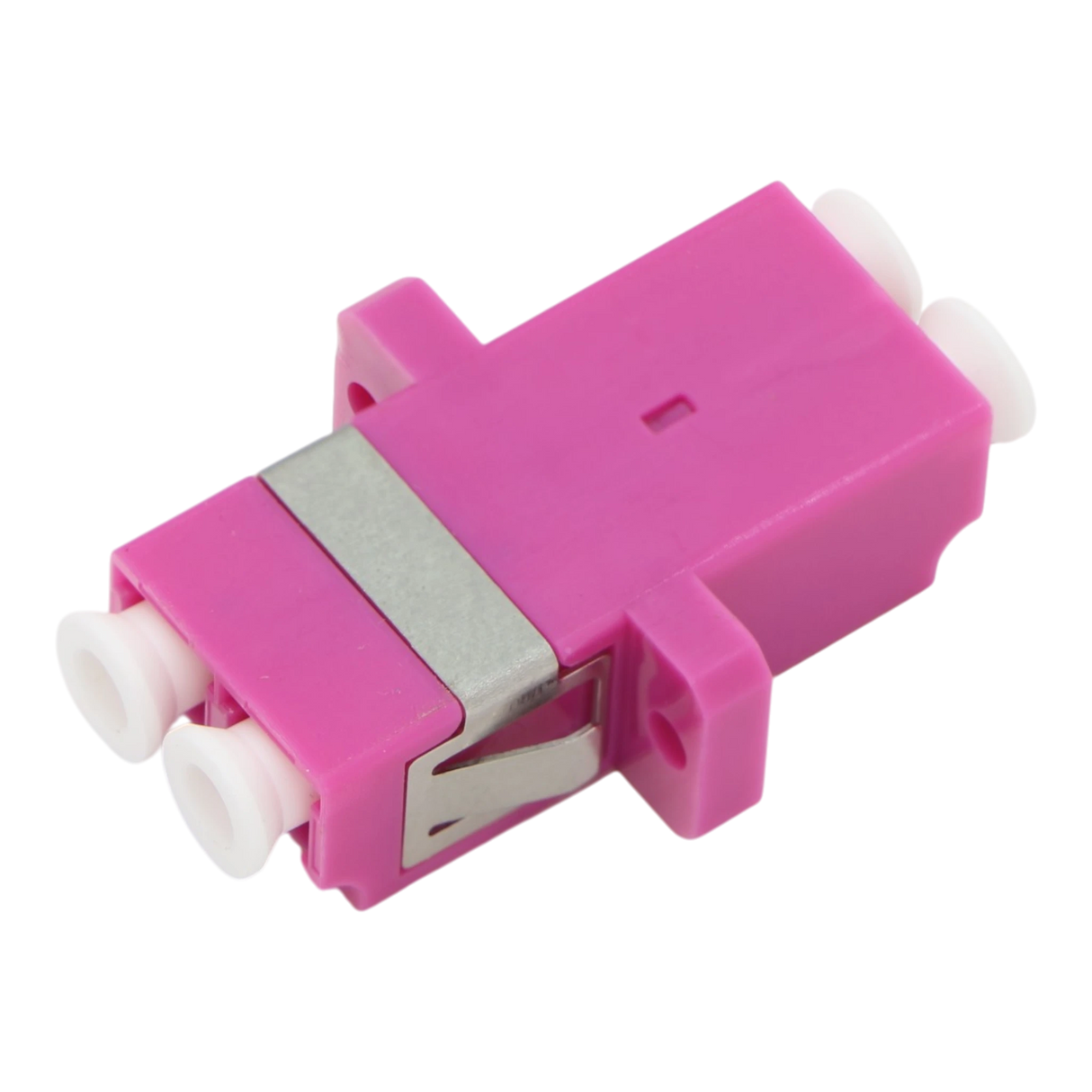 LC-UPC Duplex Coupler with Flange, Multimode OM4 (10 pack)