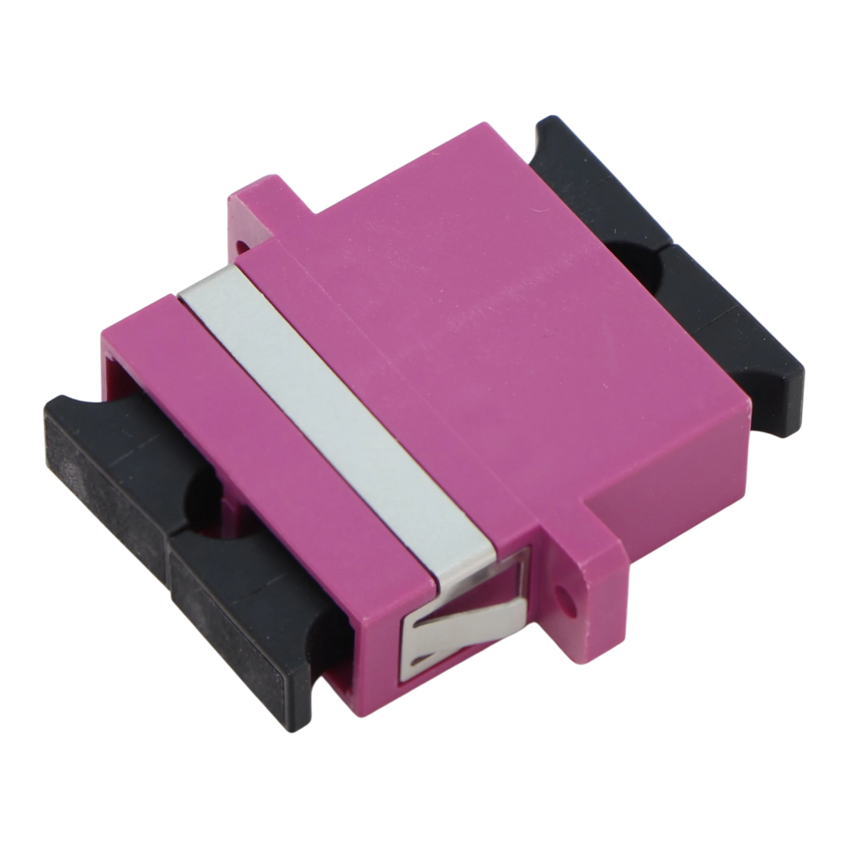 SC-UPC Duplex Coupler with Flange, Multimode OM4 (10 pack)
