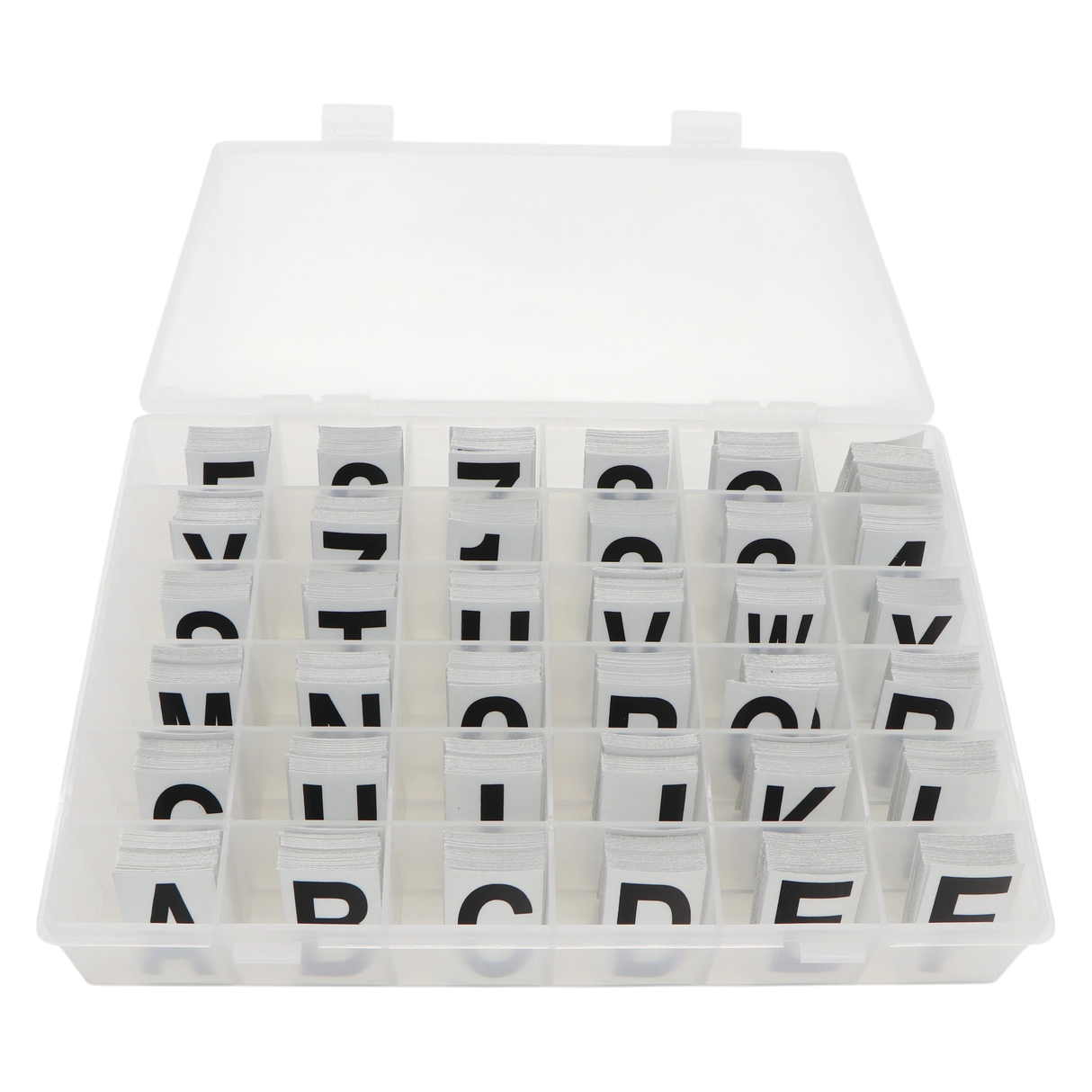 Reflective ID Decal Kit, Letters A-Z, Numbers 0-9, Black on White, Indoor/Outdoor