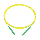 Fiber Optic Patch Cable, LC-APC to LC-APC, Simplex, OS2 Singlemode, OFNR LSZH, Yellow