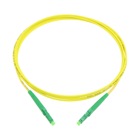 Fiber Optic Patch Cable, LC-APC to LC-APC, Simplex, OS2 Singlemode, OFNR LSZH, Yellow