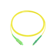 Fiber Optic Patch Cable, LC-APC to SC-APC, Simplex, OS2 Singlemode, OFNR LSZH, Yellow