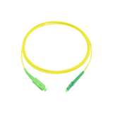 Fiber Optic Patch Cable, LC-APC to SC-APC, Simplex, OS2 Singlemode, OFNR LSZH, Yellow