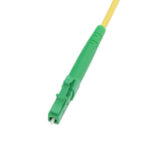 Fiber Optic Patch Cable, LC-APC to SC-APC, Simplex, OS2 Singlemode, OFNR LSZH, Yellow