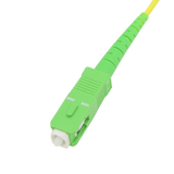 Fiber Optic Patch Cable, LC-APC to SC-APC, Simplex, OS2 Singlemode, OFNR LSZH, Yellow