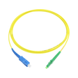 Fiber Optic Patch Cable, LC-APC to SC-UPC, Simplex, OS2 Singlemode, OFNR LSZH, Yellow