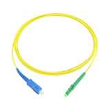Fiber Optic Patch Cable, LC-APC to SC-UPC, Simplex, OS2 Singlemode, OFNR LSZH, Yellow