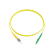 Fiber Optic Patch Cable, LC-APC to ST-UPC, Simplex, OS2 Singlemode, OFNR LSZH, Yellow
