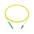 Fiber Optic Patch Cable, LC-UPC to LC-APC, Simplex, OS2 Singlemode, OFNR LSZH, Yellow