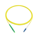 Fiber Optic Patch Cable, LC-UPC to LC-APC, Simplex, OS2 Singlemode, OFNR LSZH, Yellow