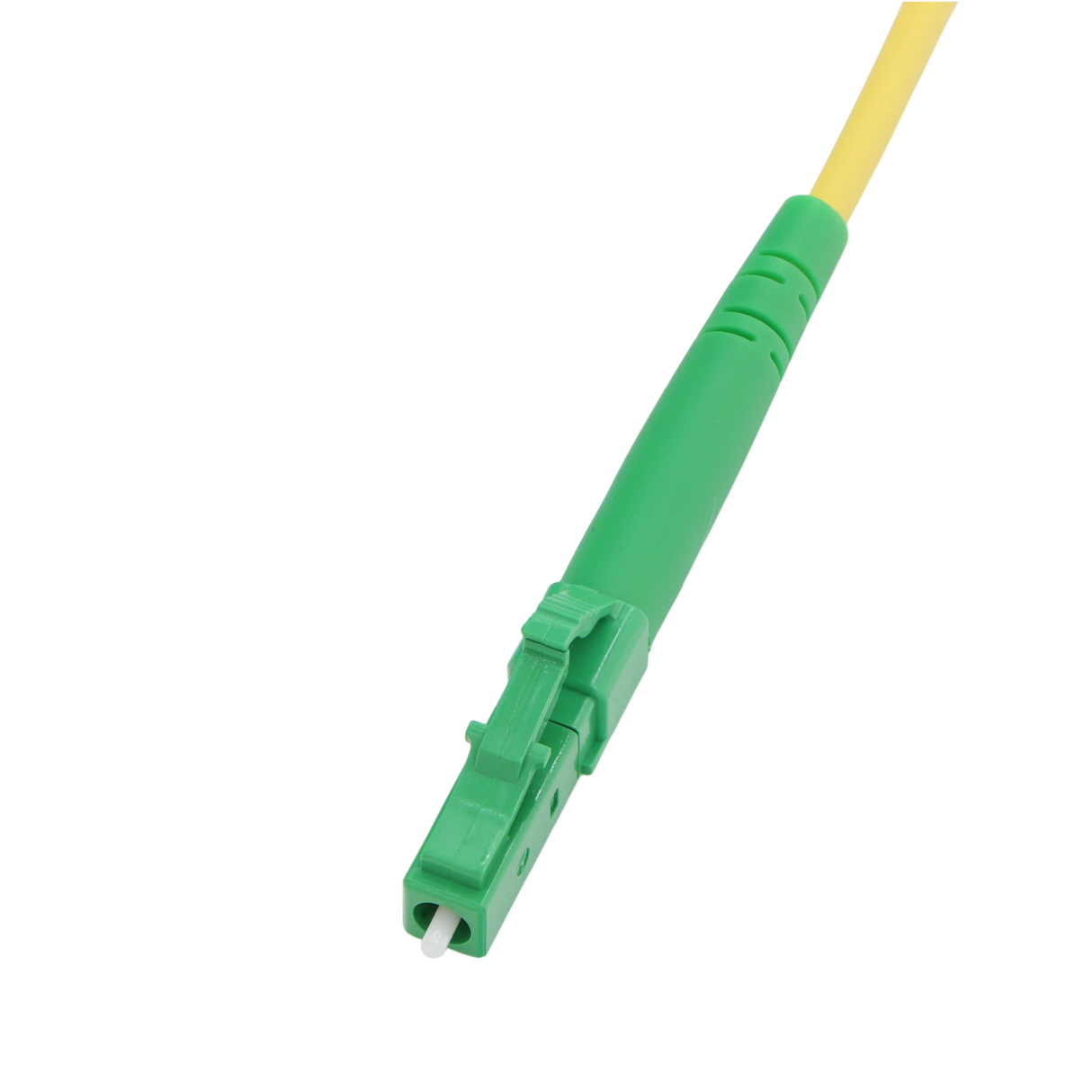 Fiber Optic Patch Cable, LC-UPC to LC-APC, Simplex, OS2 Singlemode, OFNR LSZH, Yellow