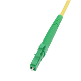 Fiber Optic Patch Cable, LC-UPC to LC-APC, Simplex, OS2 Singlemode, OFNR LSZH, Yellow