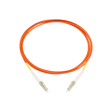 Fiber Optic Patch Cable, LC-UPC to LC-UPC, Simplex, OM1 Multimode, OFNR LSZH, Orange
