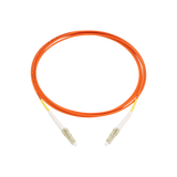 Fiber Optic Patch Cable, LC-UPC to LC-UPC, Simplex, OM1 Multimode, OFNR LSZH, Orange
