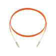 Fiber Optic Patch Cable, LC-UPC to LC-UPC, Simplex, OM2 Multimode, OFNR LSZH, Orange