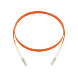 Fiber Optic Patch Cable, LC-UPC to LC-UPC, Simplex, OM2 Multimode, OFNR LSZH, Orange