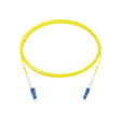 Fiber Optic Patch Cable, LC-UPC to LC-UPC, Simplex, OS2 Singlemode, OFNR LSZH, Yellow