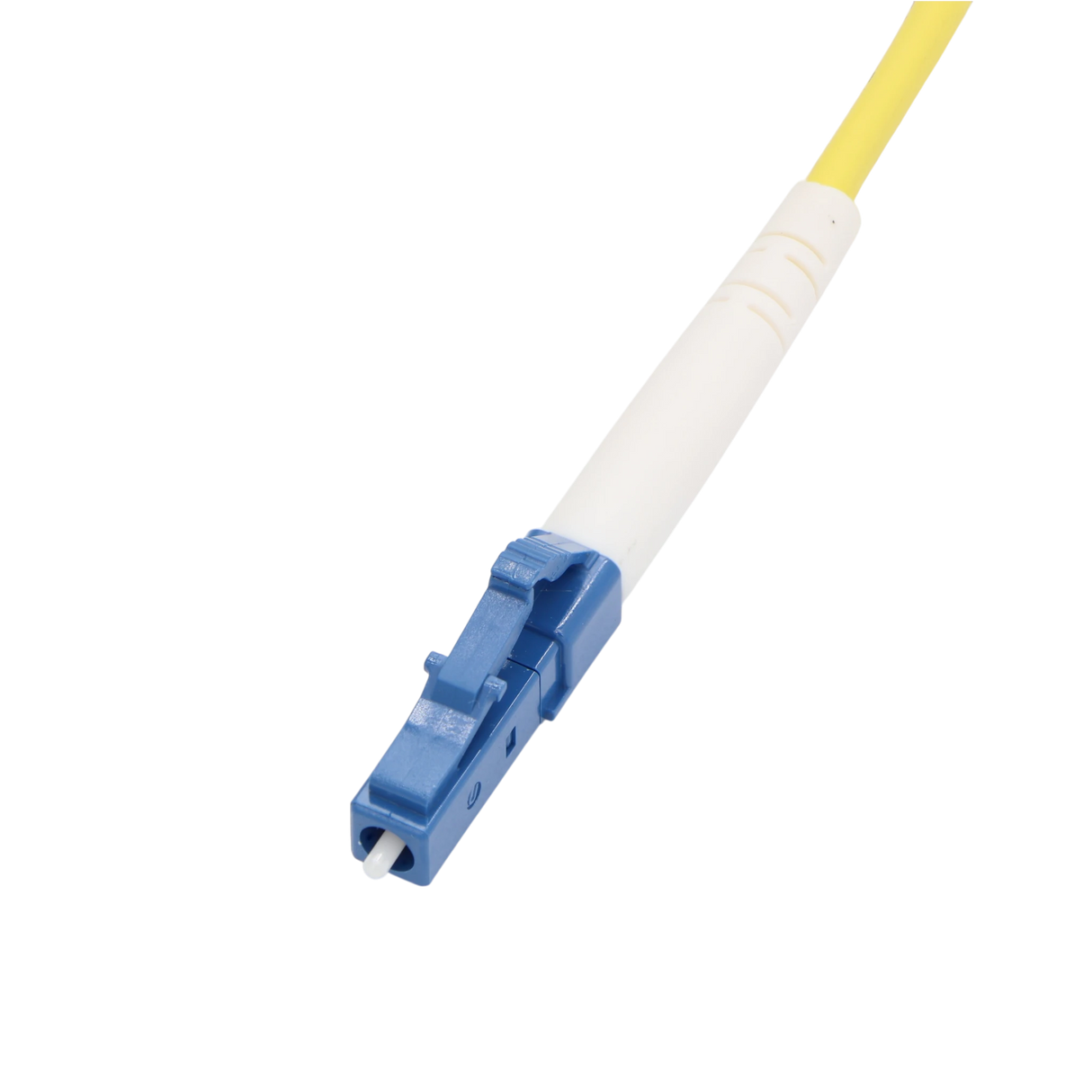 Fiber Optic Patch Cable, LC-UPC to LC-UPC, Simplex, OS2 Singlemode, OFNR LSZH, Yellow
