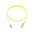 Fiber Optic Patch Cable, LC-UPC to SC-APC, Simplex, OS2 Singlemode, OFNR LSZH, Yellow