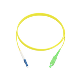 Fiber Optic Patch Cable, LC-UPC to SC-APC, Simplex, OS2 Singlemode, OFNR LSZH, Yellow