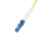 Fiber Optic Patch Cable, LC-UPC to SC-APC, Simplex, OS2 Singlemode, OFNR LSZH, Yellow
