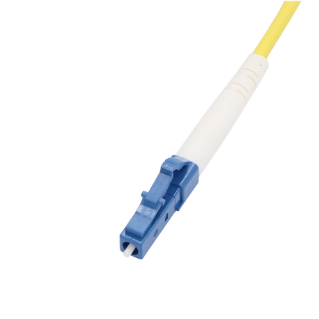 Fiber Optic Patch Cable, LC-UPC to SC-APC, Simplex, OS2 Singlemode, OFNR LSZH, Yellow