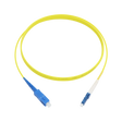 Fiber Optic Patch Cable, LC-UPC to SC-UPC, Simplex, OS2 Singlemode, OFNR LSZH, Yellow