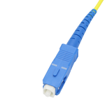 Fiber Optic Patch Cable, LC-UPC to SC-UPC, Simplex, OS2 Singlemode, OFNR LSZH, Yellow