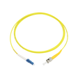 Fiber Optic Patch Cable, LC-UPC to ST-UPC, Simplex, OS2 Singlemode, OFNR LSZH, Yellow