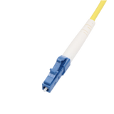 Fiber Optic Patch Cable, LC-UPC to ST-UPC, Simplex, OS2 Singlemode, OFNR LSZH, Yellow
