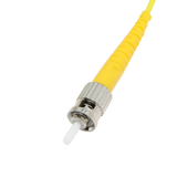 Fiber Optic Patch Cable, LC-UPC to ST-UPC, Simplex, OS2 Singlemode, OFNR LSZH, Yellow