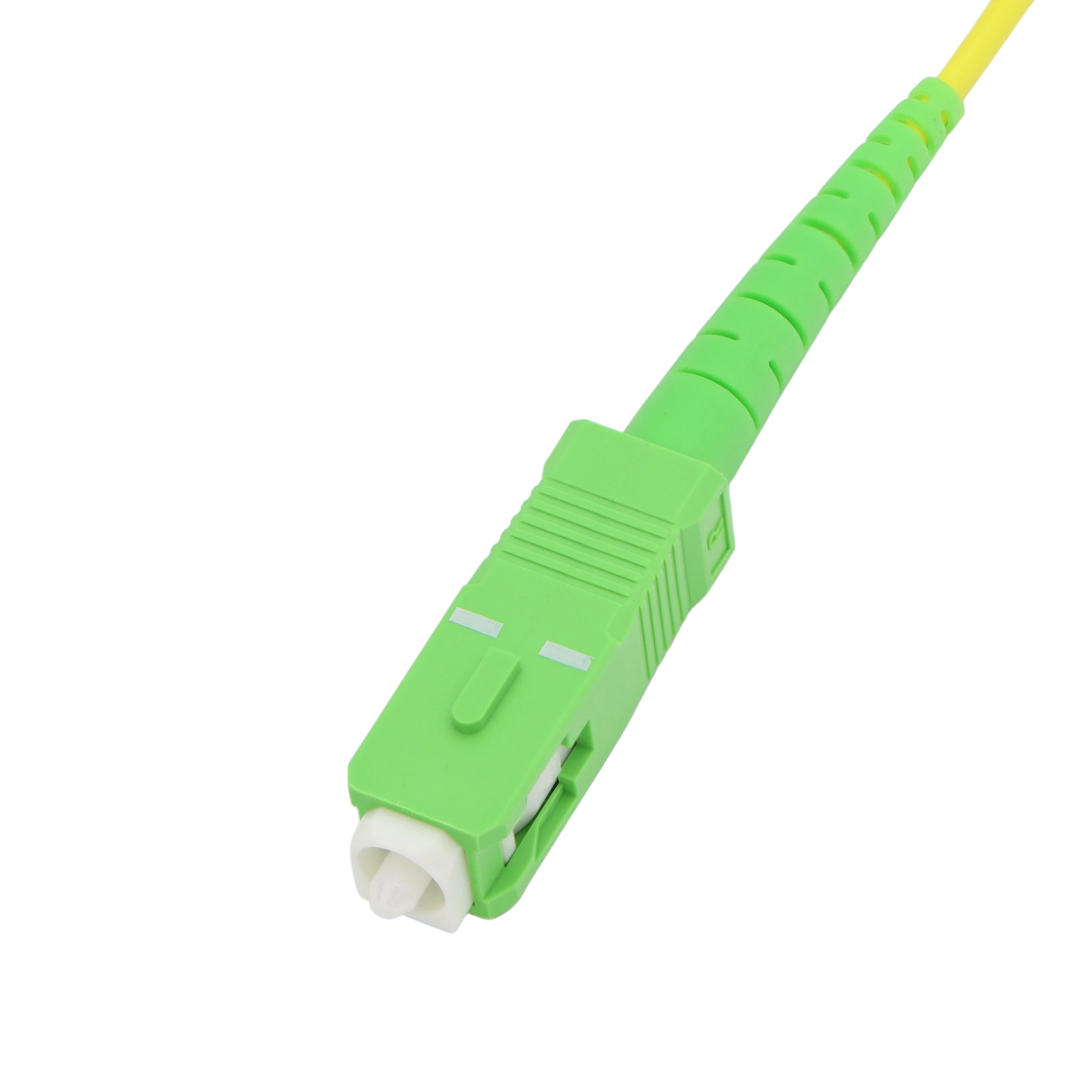 Fiber Optic Patch Cable, SC-APC to SC-APC, Simplex, OS2 Singlemode, OFNR LSZH, Yellow