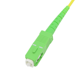 Fiber Optic Patch Cable, SC-APC to SC-APC, Simplex, OS2 Singlemode, OFNR LSZH, Yellow