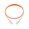 Fiber Optic Patch Cable, SC-UPC to SC-UPC, Simplex, OM1 Multimode, OFNR LSZH, Orange