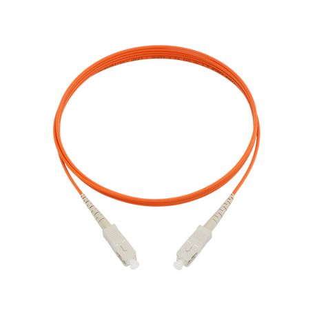 Fiber Optic Patch Cable, SC-UPC to SC-UPC, Simplex, OM1 Multimode, OFNR LSZH, Orange