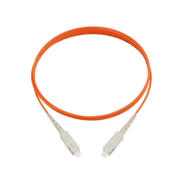 Fiber Optic Patch Cable, SC-UPC to SC-UPC, Simplex, OM1 Multimode, OFNR LSZH, Orange