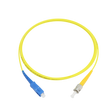 Fiber Optic Patch Cable, SC-UPC to ST-UPC, Simplex, OS2 Singlemode, OFNR LSZH, Yellow