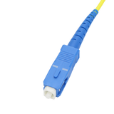 Fiber Optic Patch Cable, SC-UPC to ST-UPC, Simplex, OS2 Singlemode, OFNR LSZH, Yellow