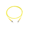 Fiber Optic Patch Cable, ST-UPC to ST-UPC, Simplex, OS2 Singlemode, OFNR LSZH, Yellow