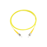 Fiber Optic Patch Cable, ST-UPC to ST-UPC, Simplex, OS2 Singlemode, OFNR LSZH, Yellow