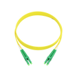 Fiber Optic Patch Cable, LC-APC to LC-APC, Duplex, OS2 Singlemode, OFNR LSZH, Yellow