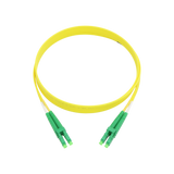 Fiber Optic Patch Cable, LC-APC to LC-APC, Duplex, OS2 Singlemode, OFNR LSZH, Yellow